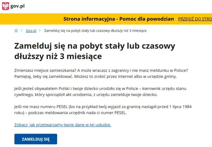 Strona gov.pl informuje, jak sprawdzić kto jest zameldowany pod moim adresem online. Dowiedz się, jak zameldować się na pobyt stały lub czasowy.