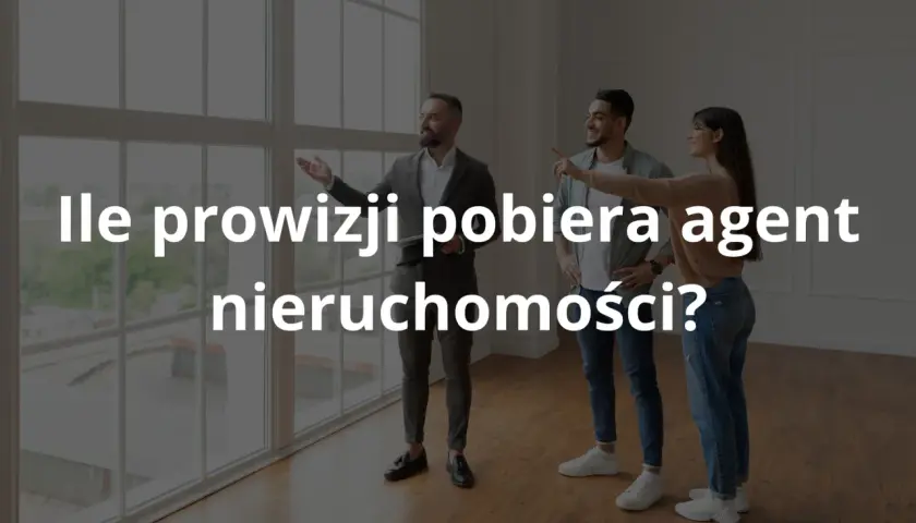 Agent nieruchomości pokazuje parze mieszkanie, dyskutując o maksymalnej prowizji pośrednika nieruchomości.
