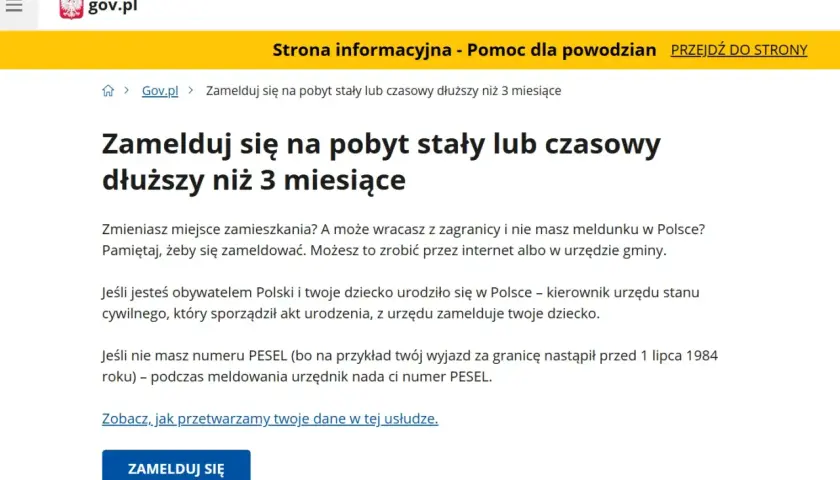 Strona gov.pl informuje, jak sprawdzić kto jest zameldowany pod moim adresem online. Dowiedz się, jak zameldować się na pobyt stały lub czasowy.