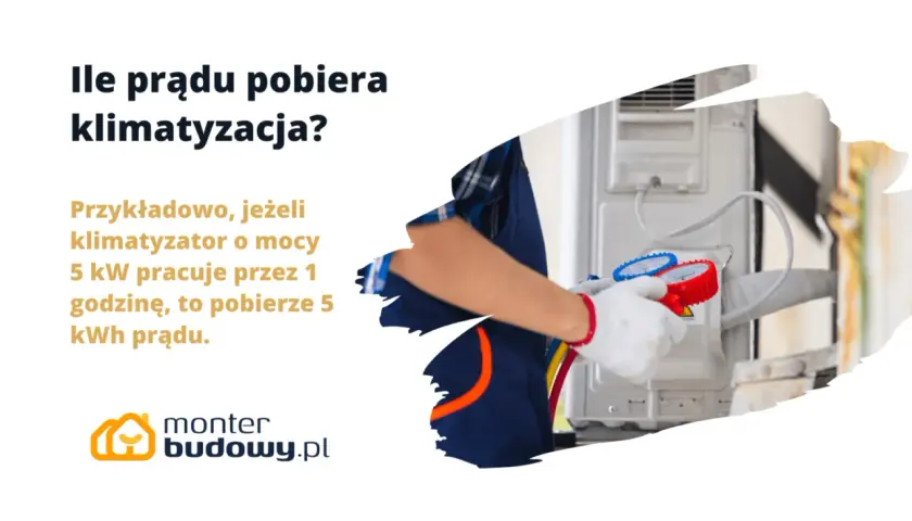 Ile prądu zużywa klimatyzator? Przykład: klimatyzator 5 kW pracujący godzinę zużyje 5 kWh prądu.